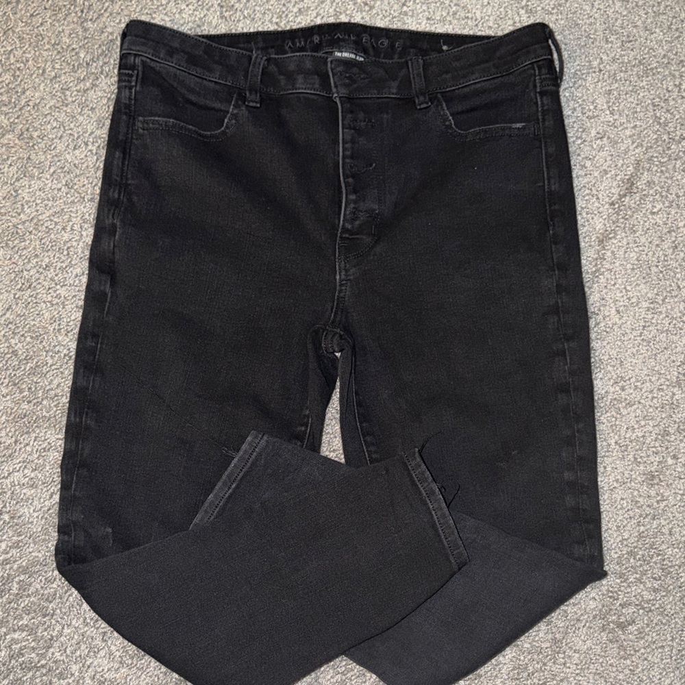 American Eagle Outfitters Black High-Rise Crop Skinny Jeggings